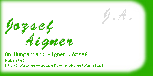 jozsef aigner business card