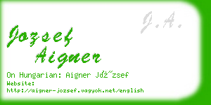 jozsef aigner business card